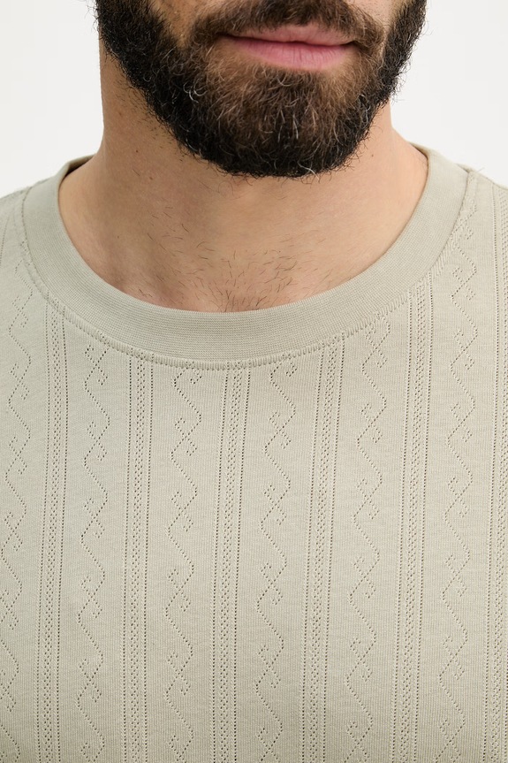 Lindbergh T-shirt męski bawełniany 30.400315 zielony