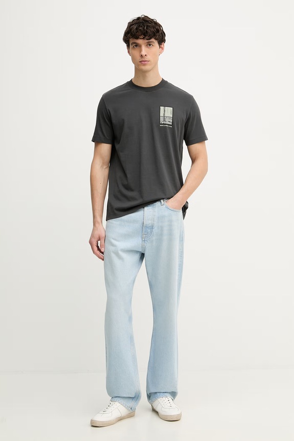 Marc O'Polo basic tričko pánske bavlnené 5000008208 sivá SS26