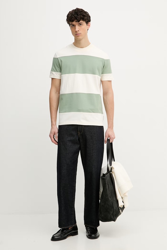 Marc O'Polo basic tričko pánske bavlnené 5000008266 zelená SS26