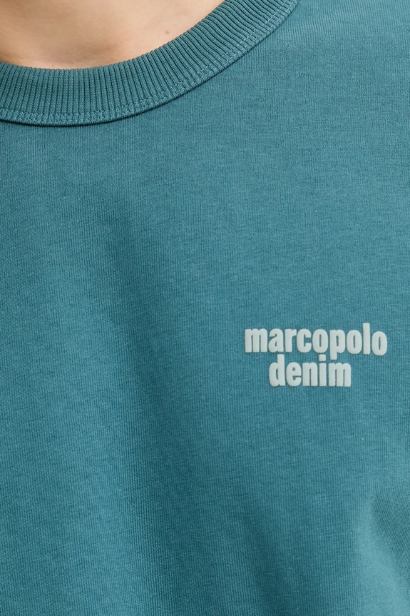 Βαμβακερό μπλουζάκι Marc O'Polo 5000008484 τιρκουάζ