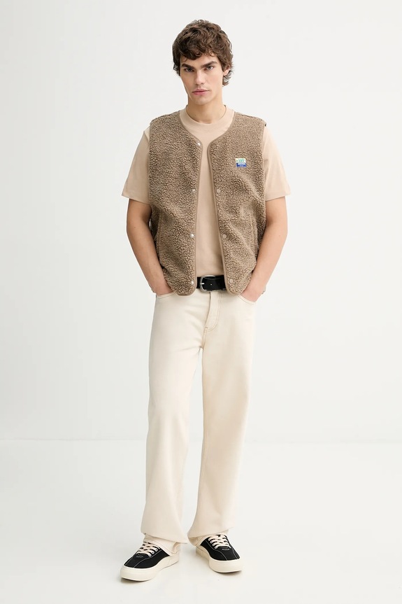 Marc O'Polo t-shirt bawełniany 5000009647 beżowy SS26