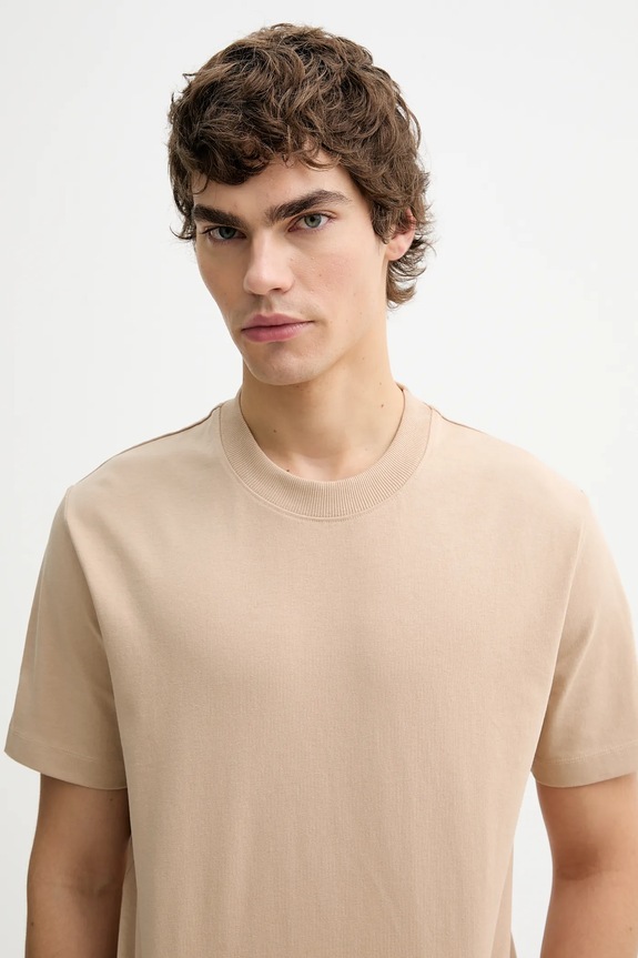 Marc O'Polo t-shirt bawełniany beżowy 5000009647