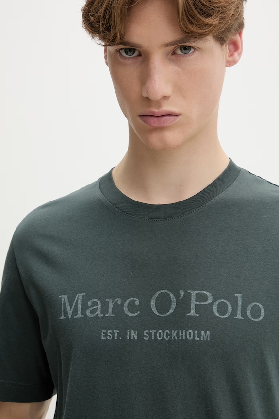 Marc O'Polo T-shirt męski bawełniany zielony 5000012688