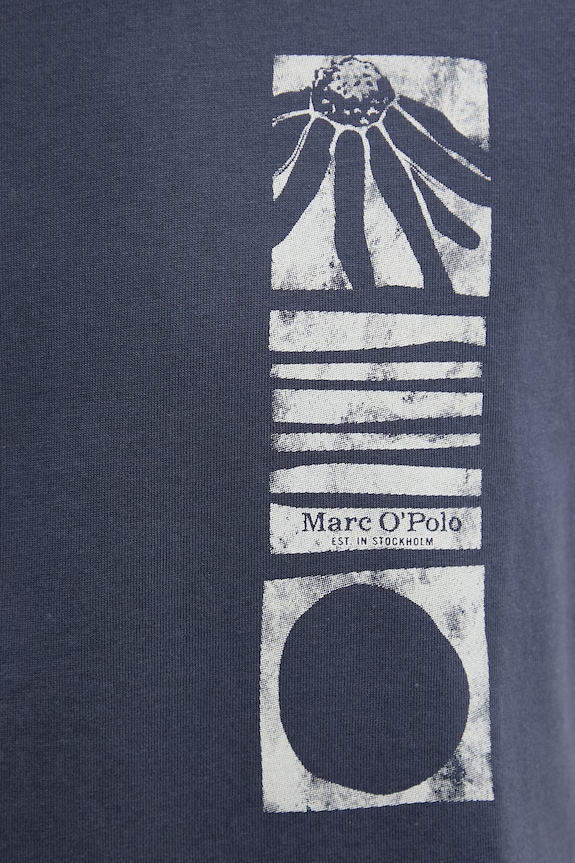 Marc O'Polo T-shirt męski bawełniany 5000012690 granatowy