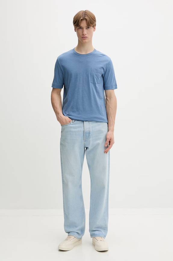 Marc O'Polo T-shirt męski bawełniany 5000012695 niebieski SS26