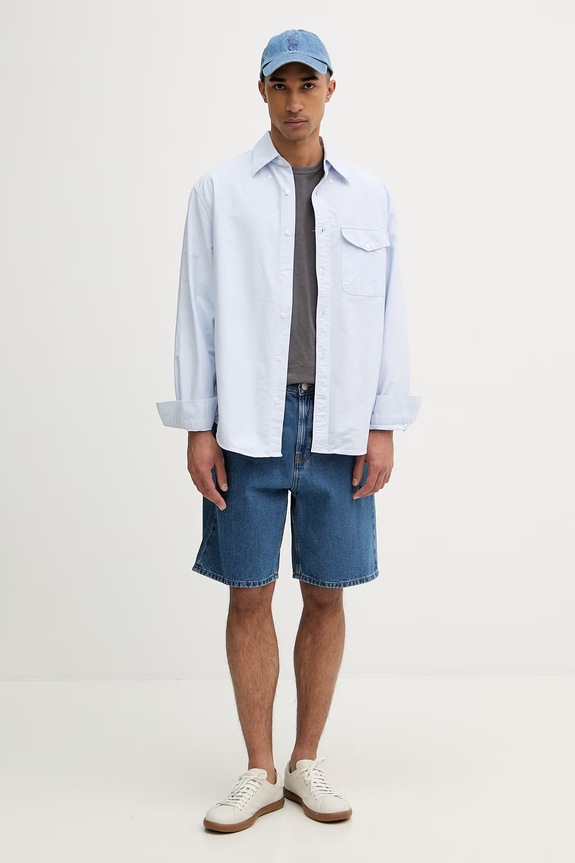 Marc O'Polo Póló férfi pamut 5000012695 szürke SS26