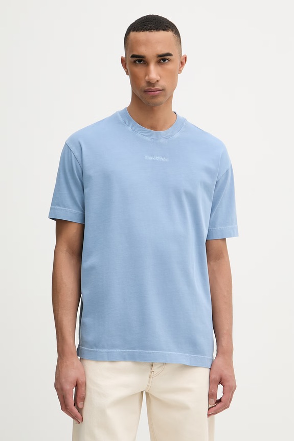 Marc O'Polo t-shirt basic męski bawełniany niebieski 5000012698