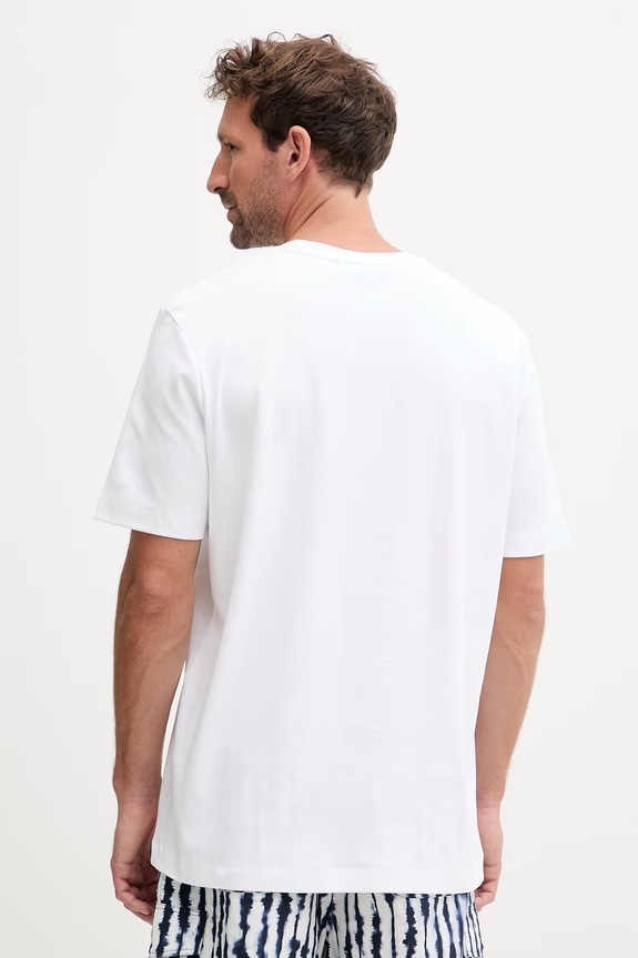 Ρούχα Fusalp t-shirt Ανδρικό βαμβακερό TYLO ANIM J2123 λευκό