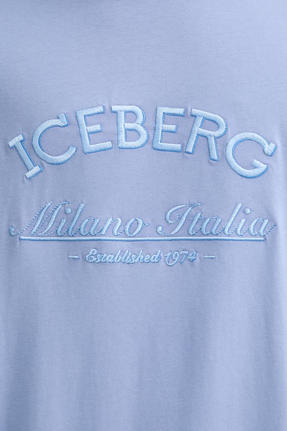 Βαμβακερό μπλουζάκι Iceberg F040.6325 μπλε