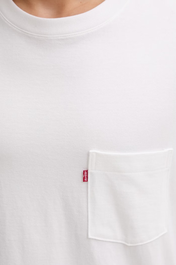 Βαμβακερό μπλουζάκι Levi's HALF SLV PKT 005OB.0000 μπεζ