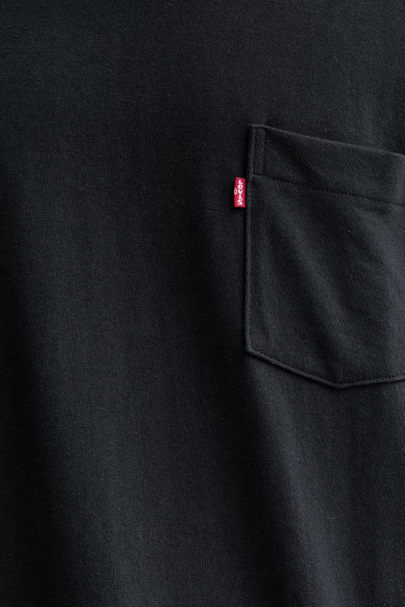 Βαμβακερό μπλουζάκι Levi's HALF SLV PKT 005OB.0003 μαύρο