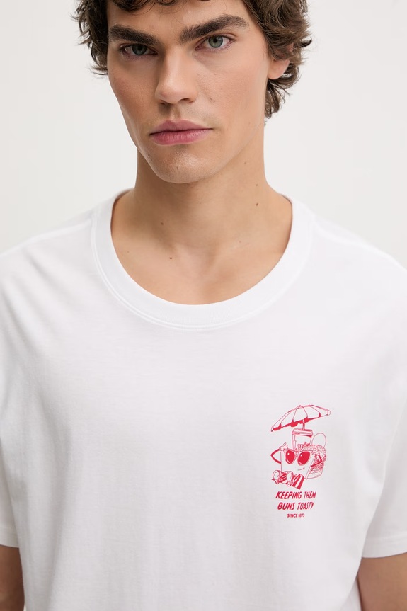 Βαμβακερό μπλουζάκι Levi's SS RELAXED FIT λευκό 16143.2462