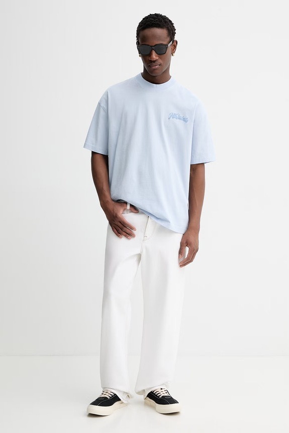 AllSaints t-shirt bawełniany ODYSSEY M008PE niebieski SS26