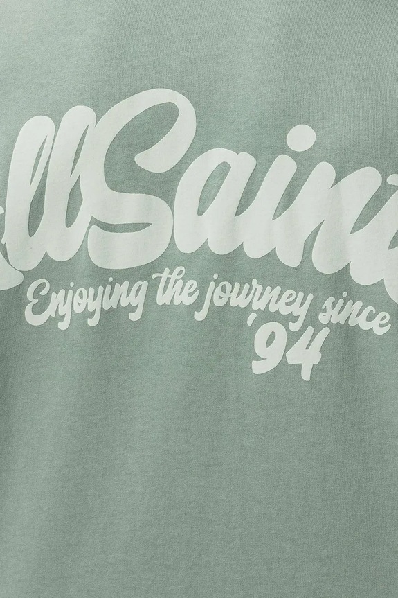 AllSaints t-shirt bawełniany ODYSSEY M008PE zielony