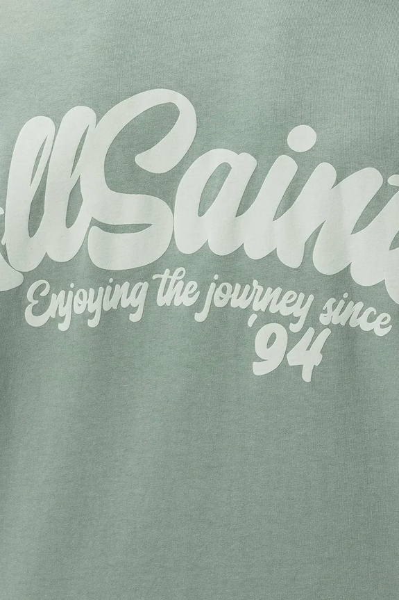 AllSaints t-shirt bawełniany ODYSSEY M008PE zielony
