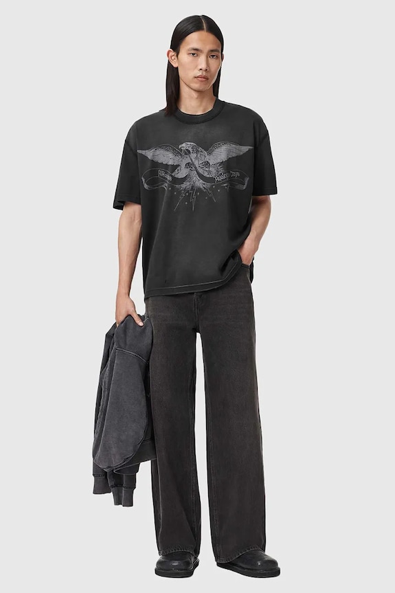 Odzież AllSaints t-shirt męski bawełniany AETERNA M010PE czarny