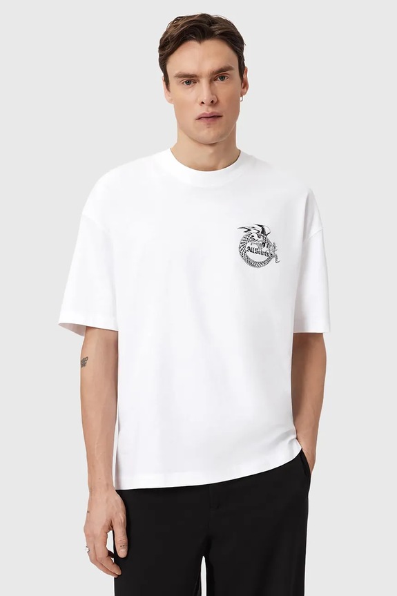 Βαμβακερό μπλουζάκι AllSaints TERRA M023PE λευκό SS26