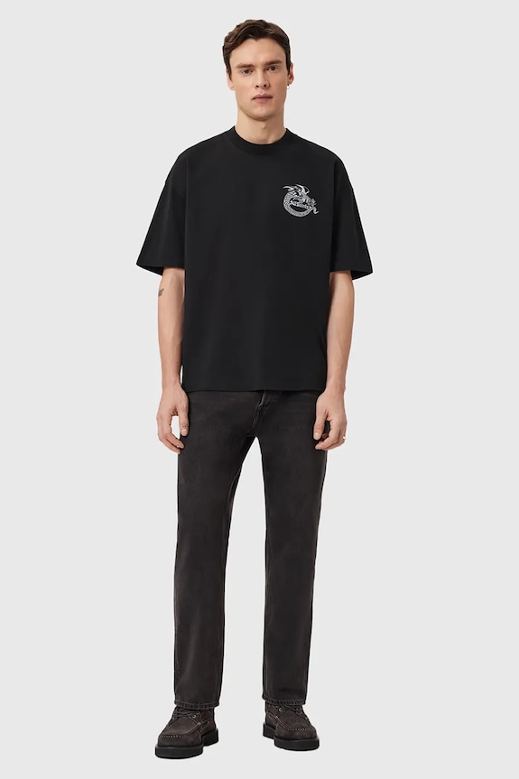 Odzież AllSaints t-shirt bawełniany TERRA M023PE czarny