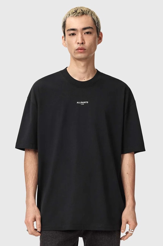 Bavlnené tričko AllSaints MIKRO relaxed čierna M028JE