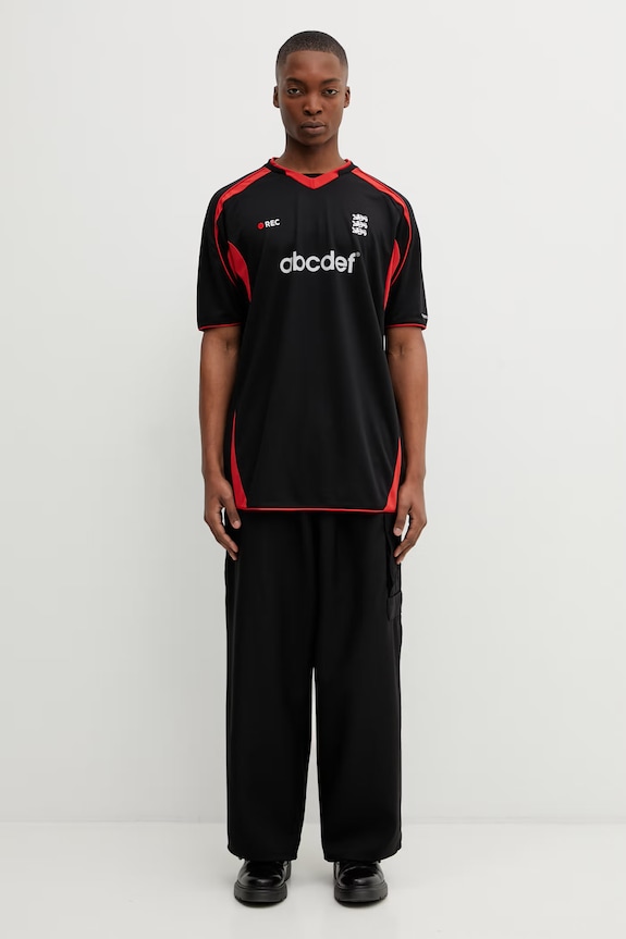VETEMENTS t-shirt Alphabet Football Jersey ME76TR268BR czarny