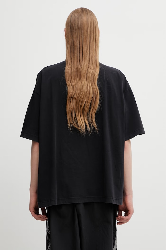 Odzież VETEMENTS t-shirt bawełniany Jesus On a Cross Distressed ME76TR193BX czarny
