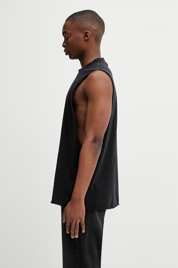 VETEMENTS t-shirt bawełniany Biker Leather Cross ME76TR155B czarny SS26
