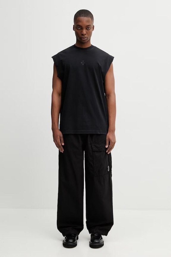 Pamučna majica VETEMENTS Cross Logo ME76TR176B crna