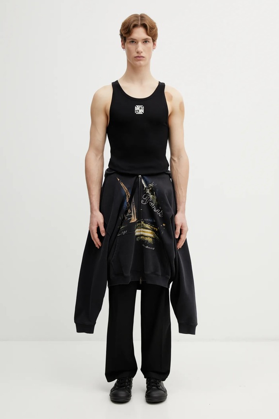 Топ VETEMENTS Biker Cross Logo ME76TT159B чорний