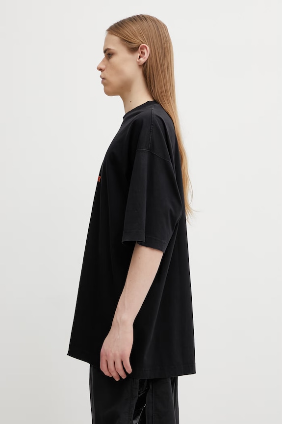 Бавовняна футболка VETEMENTS MF ME76TR221B чорний SS26
