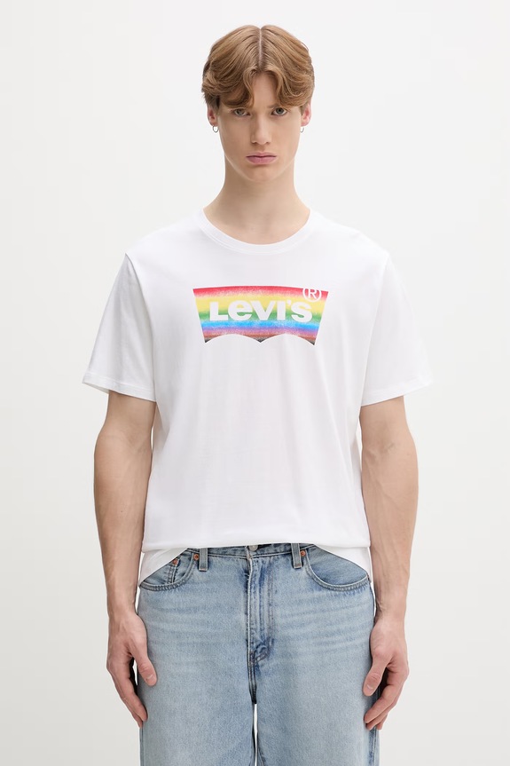 Levi's majica za muškarce od pamuka COMMUNITY TEE x PRIDE bijela 24671.0042