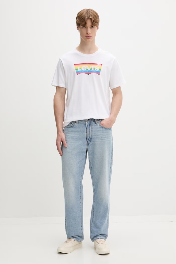 Levi's majica za muškarce od pamuka COMMUNITY TEE x PRIDE 24671.0042 bijela SS26