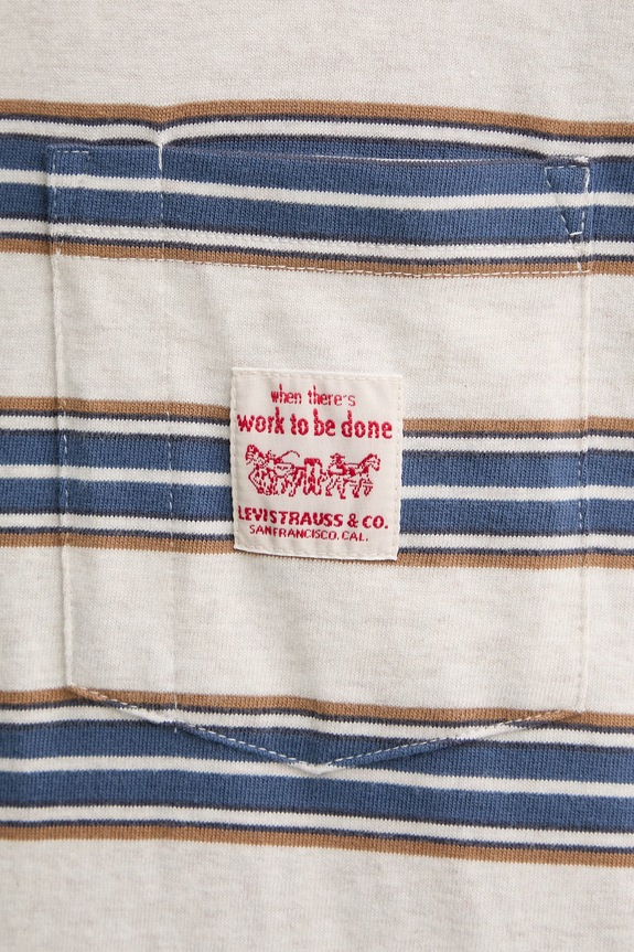 Βαμβακερό μπλουζάκι Levi's SS TEE x WORKWEAR A5850.0027 μπεζ