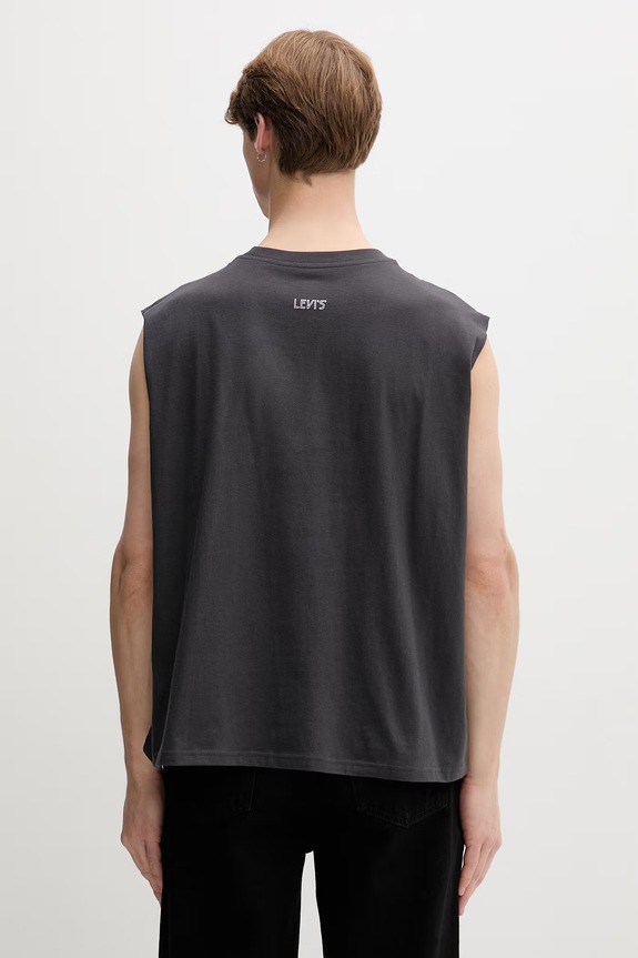Odjeća Levi's top za muškarce od pamuka CROPPED MUSCLE TANK RIDE TOGETHER x PRIDE A7940.0001 siva