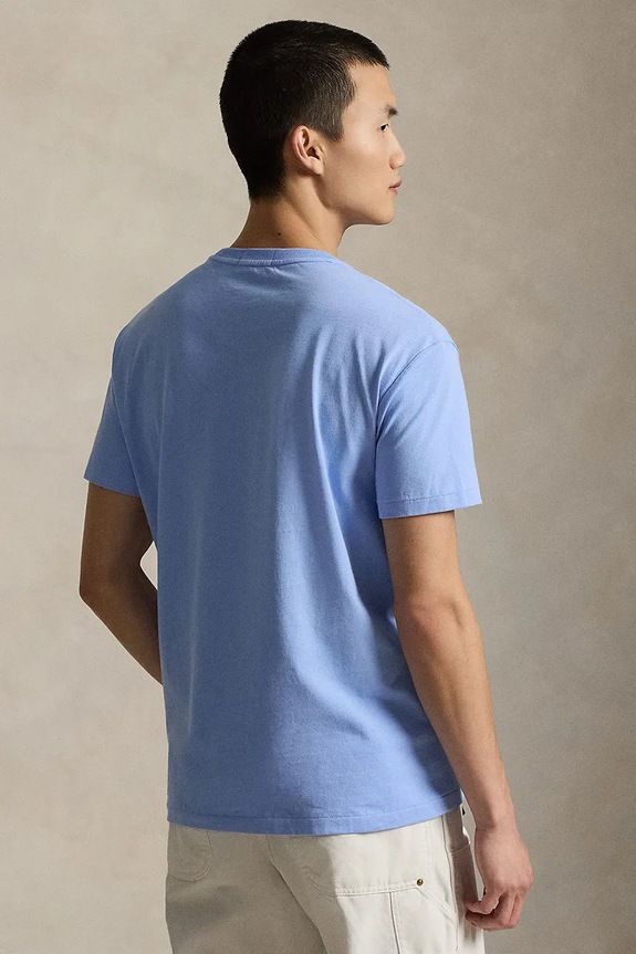Bavlnené tričko Polo Ralph Lauren 710B16612 modrá SS26
