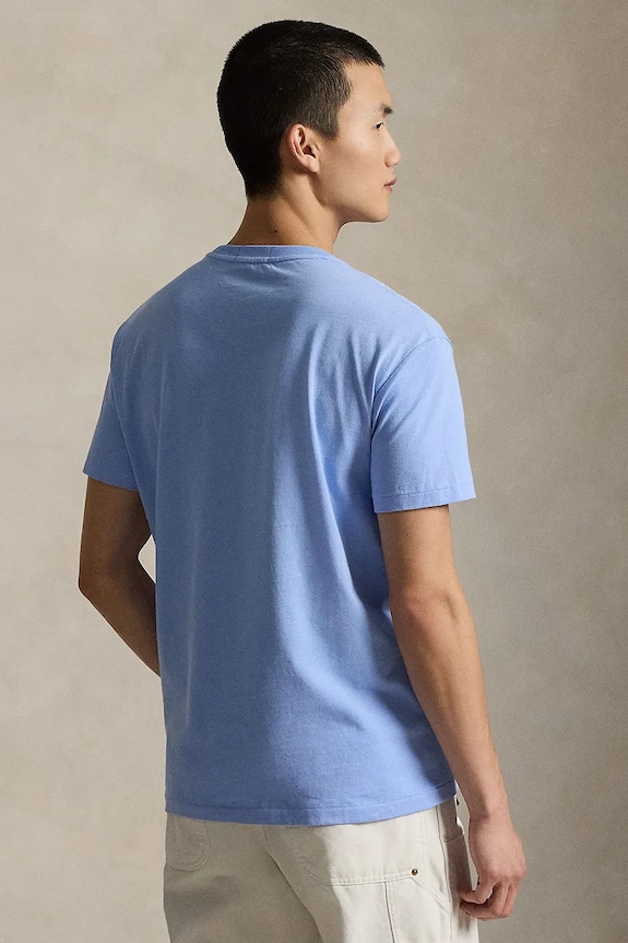 Bavlnené tričko Polo Ralph Lauren 710B16612 modrá SS26