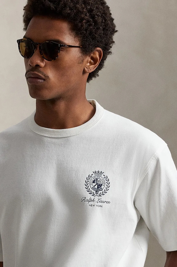 Polo Ralph Lauren t-shirt bawełniany biały 710A13265