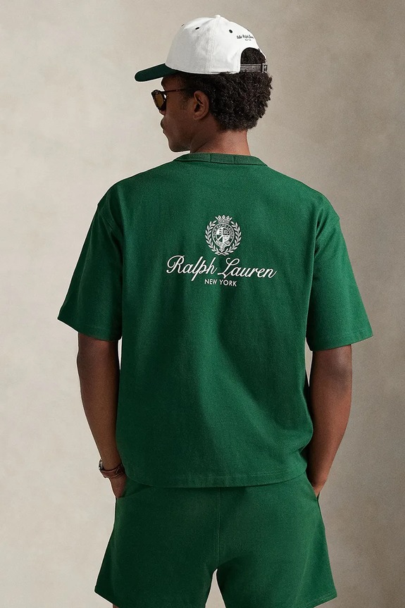 Polo Ralph Lauren tricou din bumbac 710A13265 verde SS26