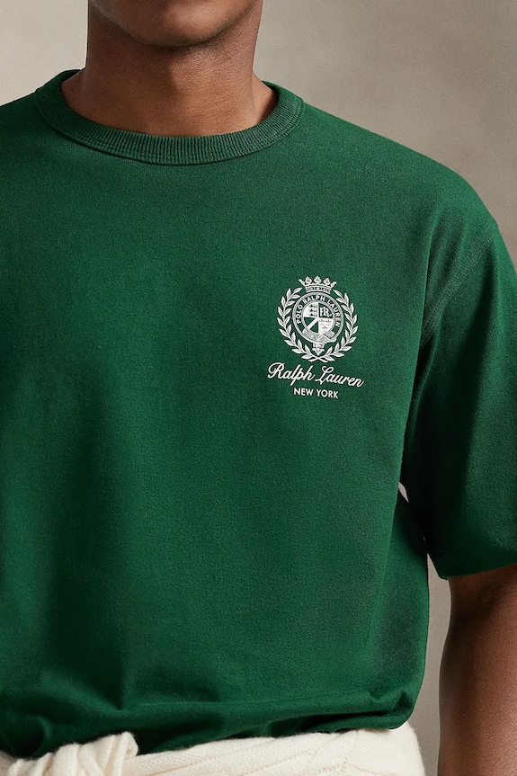 Polo Ralph Lauren tricou din bumbac verde 710A13265