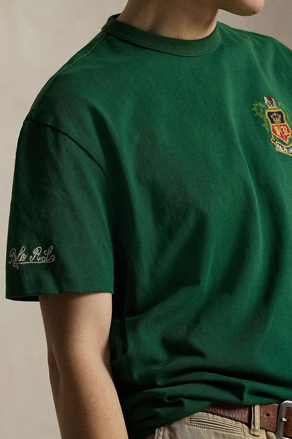 Polo Ralph Lauren tricou pentru bărbați, din bumbac verde 710B13519