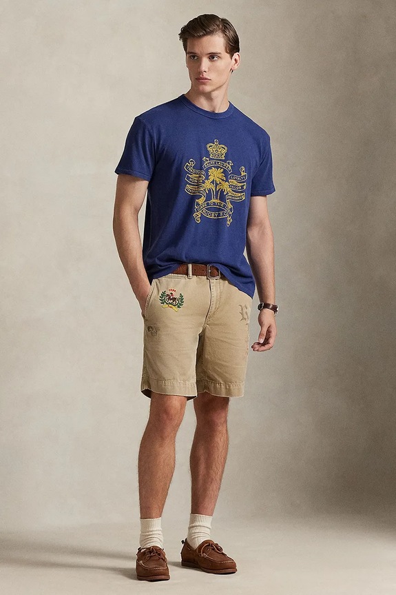 Odzież Polo Ralph Lauren t-shirt męski bawełniany 710B13523 niebieski