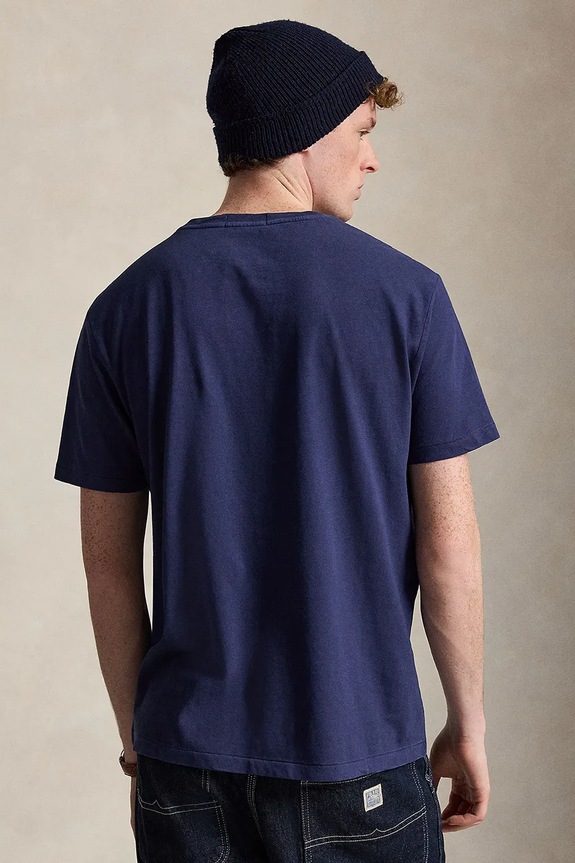 Bavlnené tričko Polo Ralph Lauren 710B23304 tmavomodrá SS26