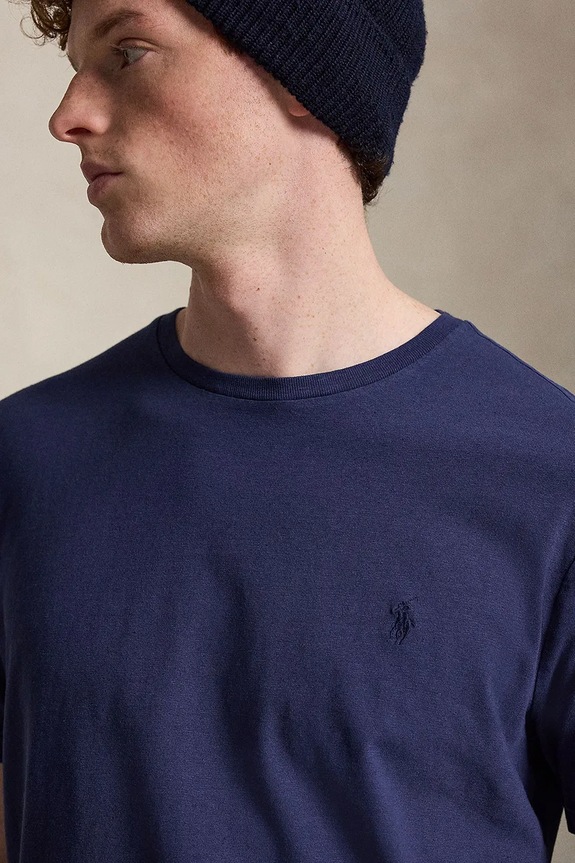 Bavlnené tričko Polo Ralph Lauren tmavomodrá 710B23304