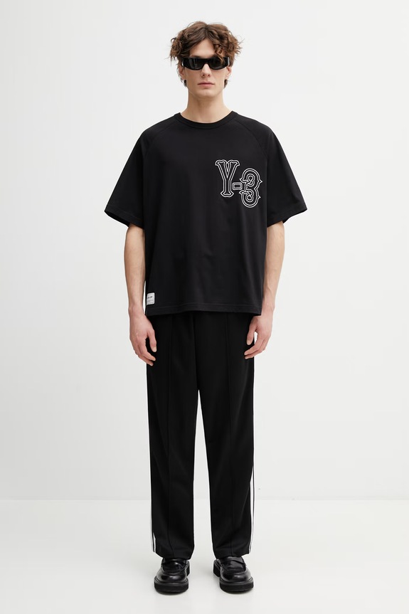Y-3 EL5 GFX SS TEE t-shirt in cotone da uomo KQ9307 nero