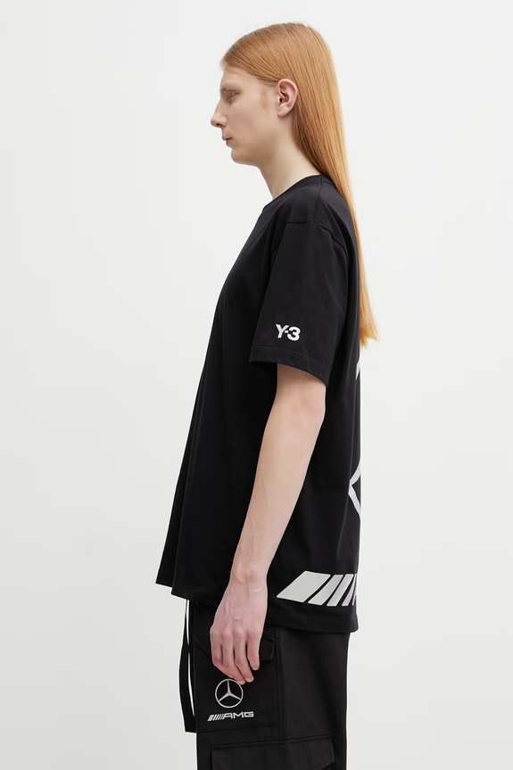 Y-3 x F1 STAR SS TEE t-shirt basic męski bawełniany KR2374 czarny SS26