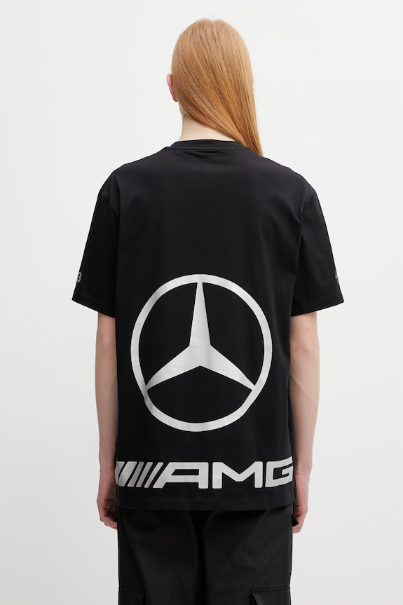 Odzież Y-3 x F1 STAR SS TEE t-shirt basic męski bawełniany KR2374 czarny