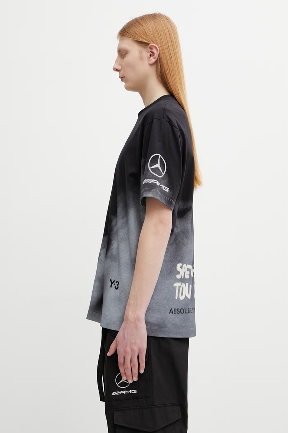 Y-3 pánske bavlnené basic tričko x F1 TOUR SS TEE KR2376 čierna SS26