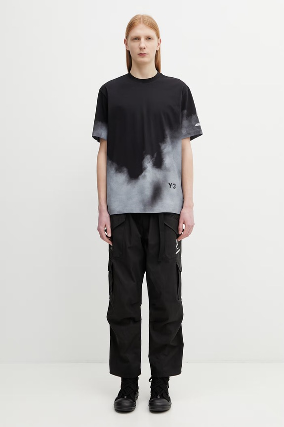 Y-3 pánske bavlnené basic tričko x F1 TOUR SS TEE KR2376 čierna
