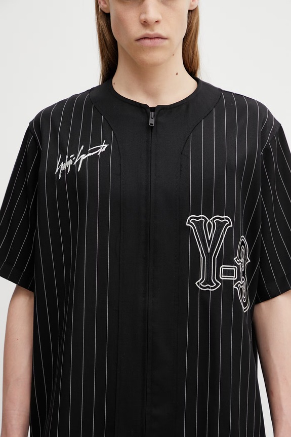 Y-3 cămașă din amestec de lână ELITE 5 BSBALL negru KS7640
