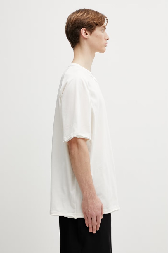 Y-3 t-shirt bawełniany RE 3S SS TEE beżowy KS9748