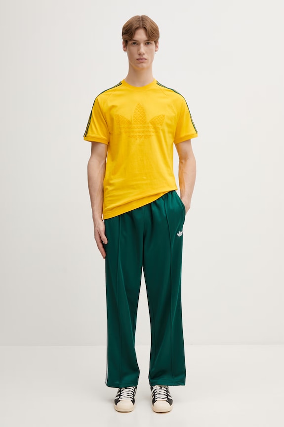 Хлопковая футболка adidas Originals MONOGRAM 3S T KD0404 жёлтый